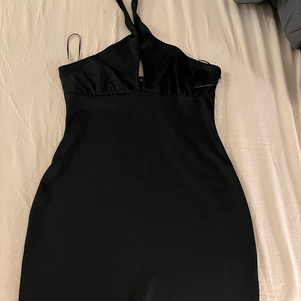 Halter black dress